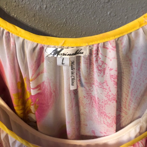 Shirt colorful sheer blouse tunic - Picture 3 of 4